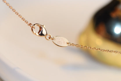 [Auream]JEUX MALACHITE 1 DIAMOND PINK GOLD NECKLACE