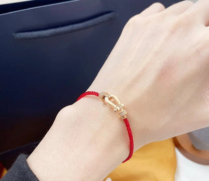 [Auream]FORCE 10 HALF DIAMOND PINK GOLD RED CORDERI LARGE AND MEDIUM MODEL