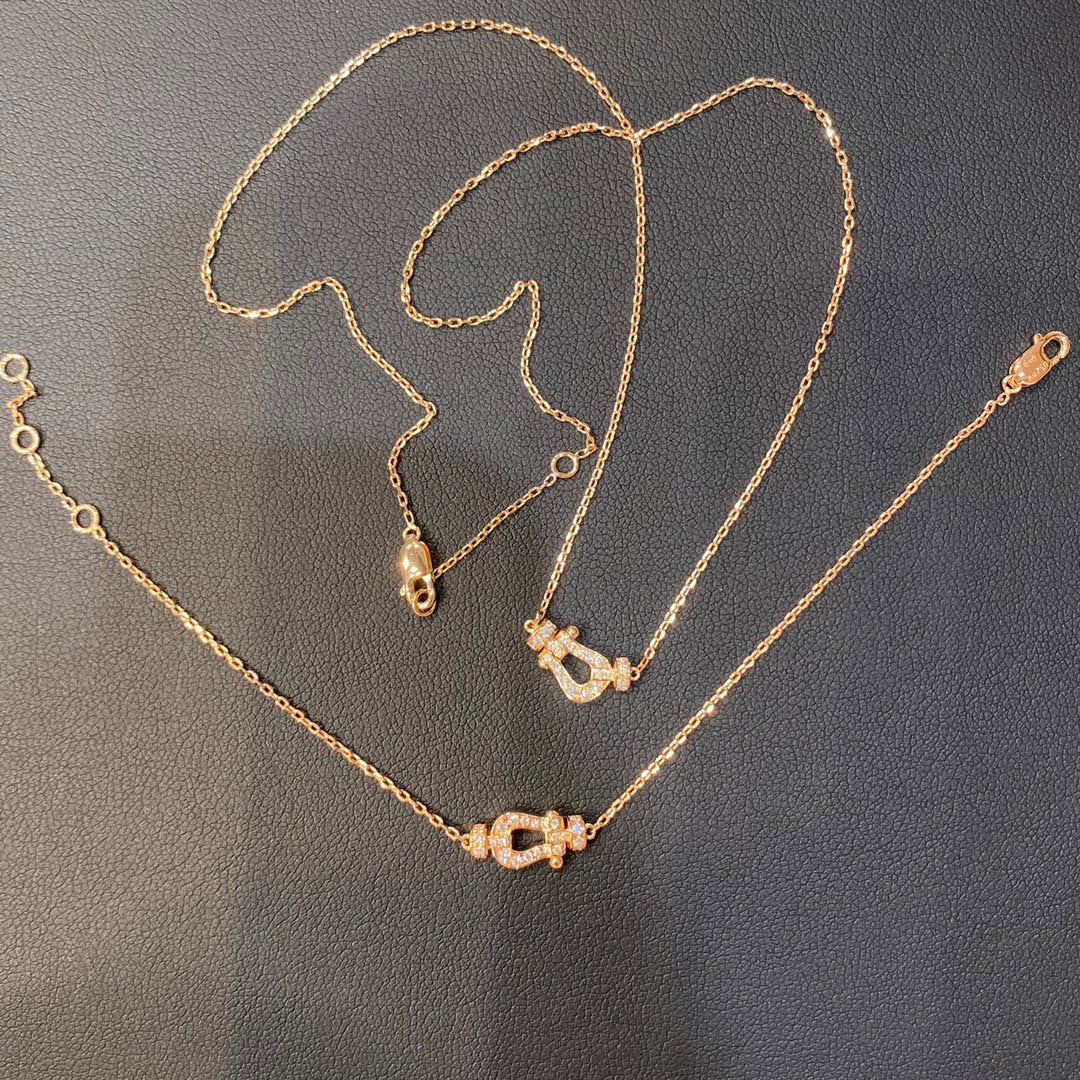 [Auream]FORCE 10 DIAMOND PINK GOLD NECKLACE MINI MODEL