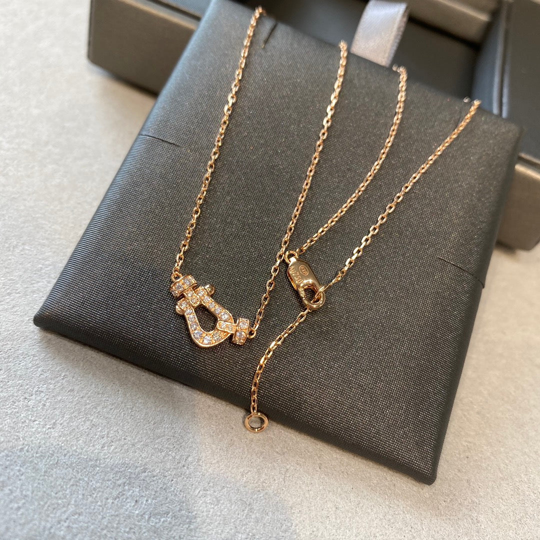 [Auream]FORCE 10 DIAMOND PINK GOLD NECKLACE MINI MODEL