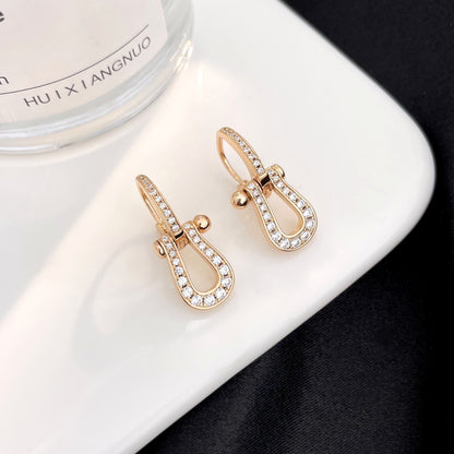[Auream]FORCE 10 FULL DIAMOND DROP EARRINGS MEDIUM MODEL