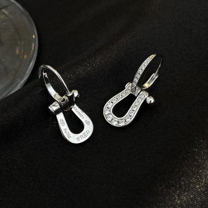 [Auream]FORCE 10 FULL DIAMOND DROP EARRINGS MEDIUM MODEL