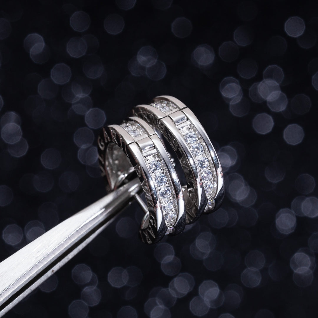[Auream]ZERO 1 MINI SILVER DIAMOND EARRINGS