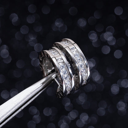 [Auream]ZERO 1 MINI SILVER DIAMOND EARRINGS