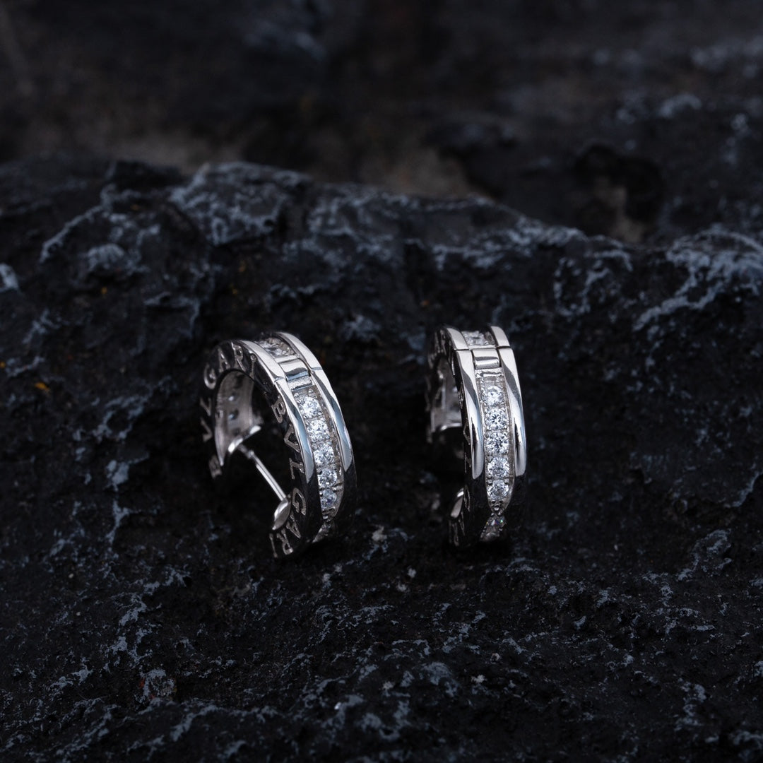 [Auream]ZERO 1 MINI SILVER DIAMOND EARRINGS