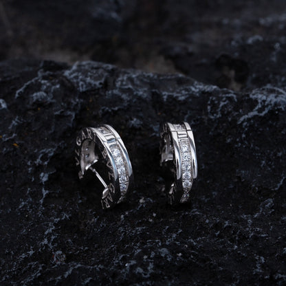 [Auream]ZERO 1 MINI SILVER DIAMOND EARRINGS