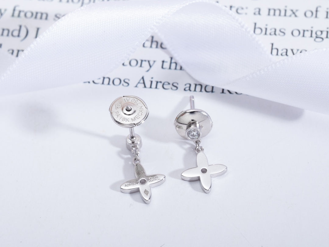 [Auream]VIDYLLE SILVER DIAMOND MINI DROP EARRINGS