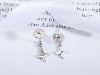 [Auream]VIDYLLE SILVER DIAMOND MINI DROP EARRINGS