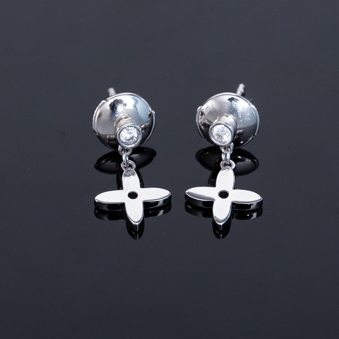 [Auream]VIDYLLE SILVER DIAMOND MINI DROP EARRINGS