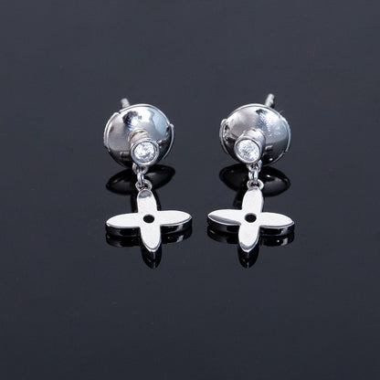 [Auream]VIDYLLE SILVER DIAMOND MINI DROP EARRINGS