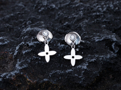 [Auream]VIDYLLE SILVER DIAMOND MINI DROP EARRINGS