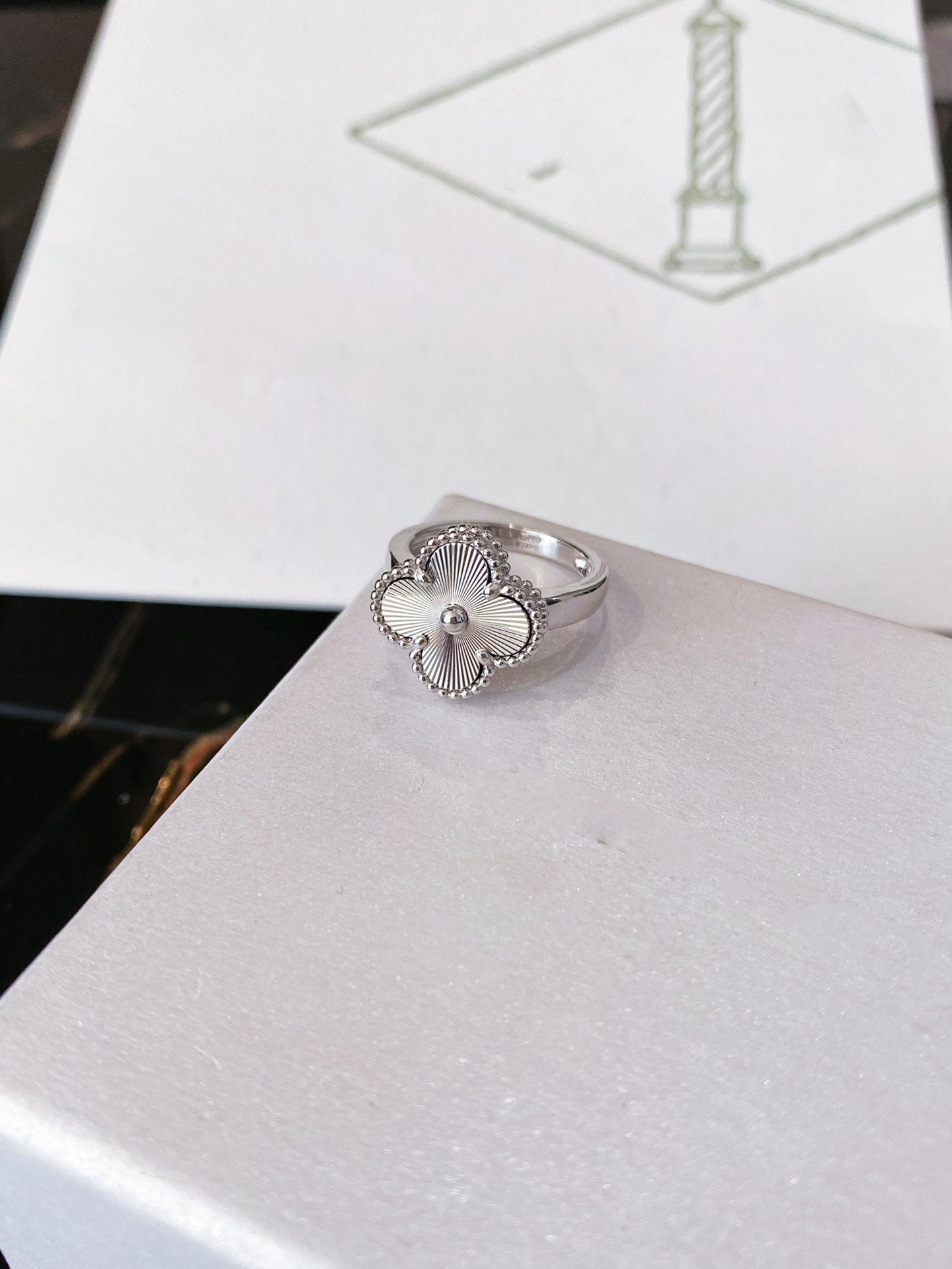 [Auream]CLOVER SILVER RING