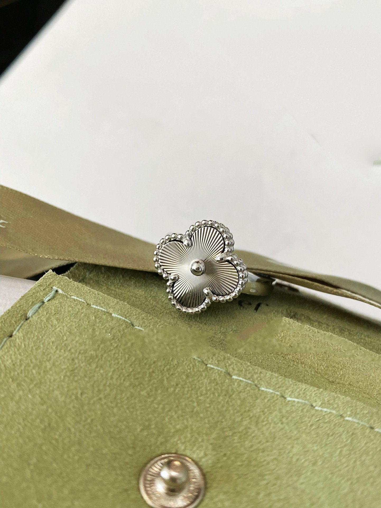 [Auream]CLOVER SILVER RING