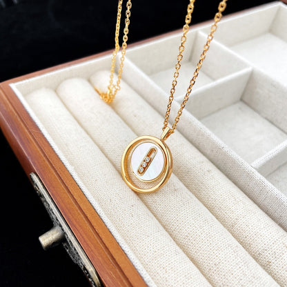 [Auream]Demo MOVE MOP PINK GOLD NECKLACE