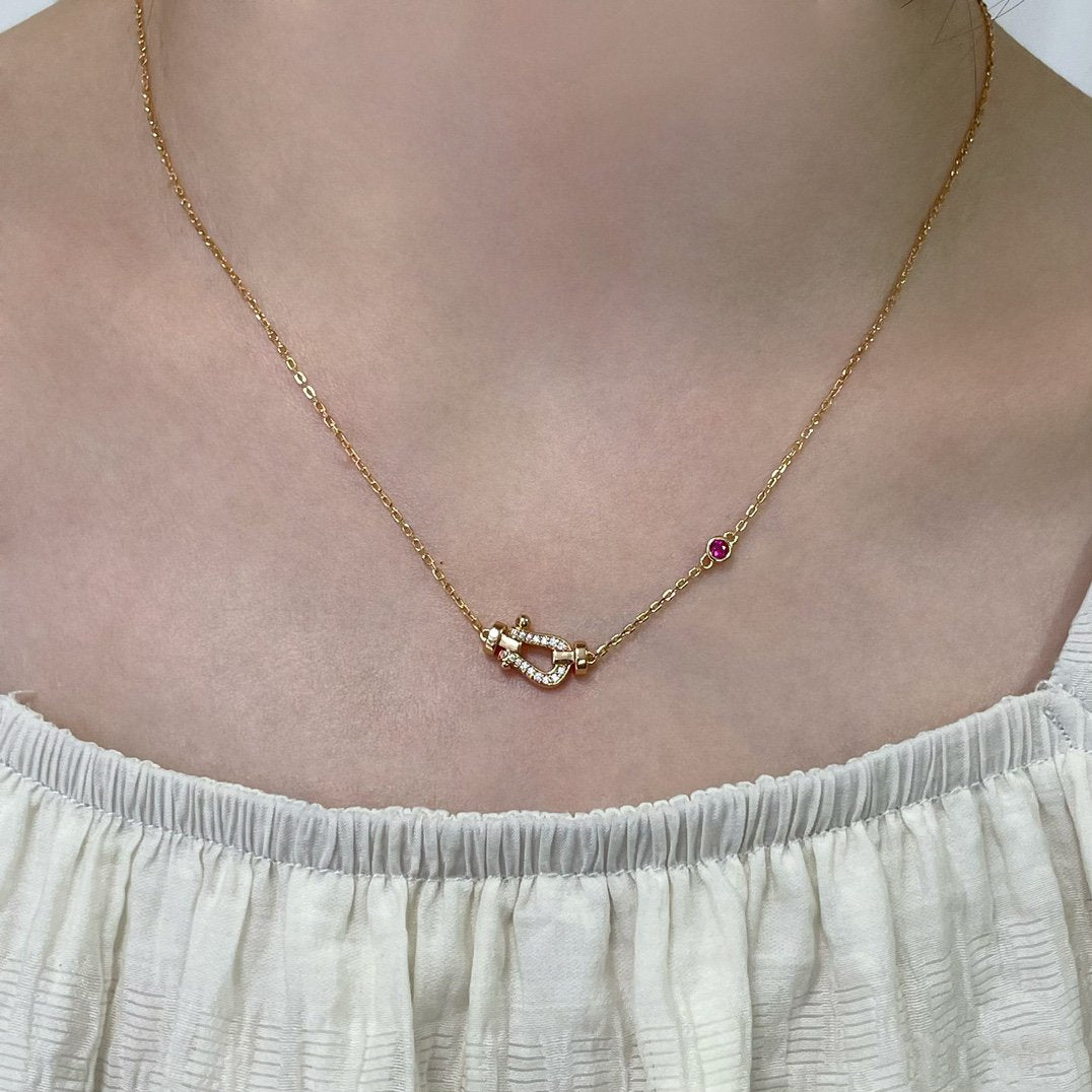 [Auream]FORCE 10 DIAMOND PINK GOLD NECKLACE