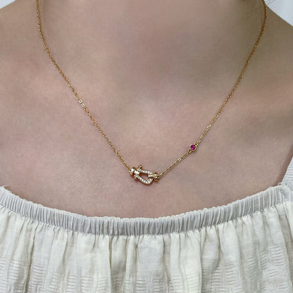 [Auream]FORCE 10 DIAMOND PINK GOLD NECKLACE