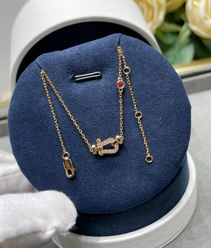 [Auream]FORCE 10 DIAMOND PINK GOLD NECKLACE