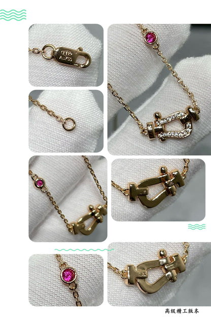 [Auream]FORCE 10 DIAMOND PINK GOLD NECKLACE