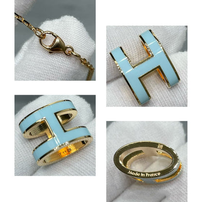 [Auream]POP H SKY BLUE NECKLACE