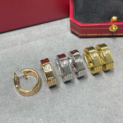 [Auream]LOVE 5.5MM 1 DIAMOND EARRINGS
