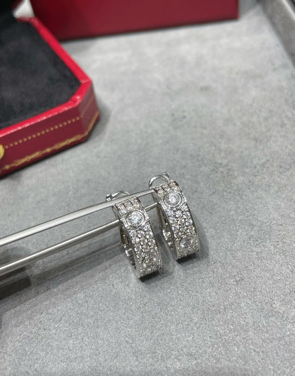 [Auream]LOVE 5.5MM DIAMOND PAVED EARRINGS