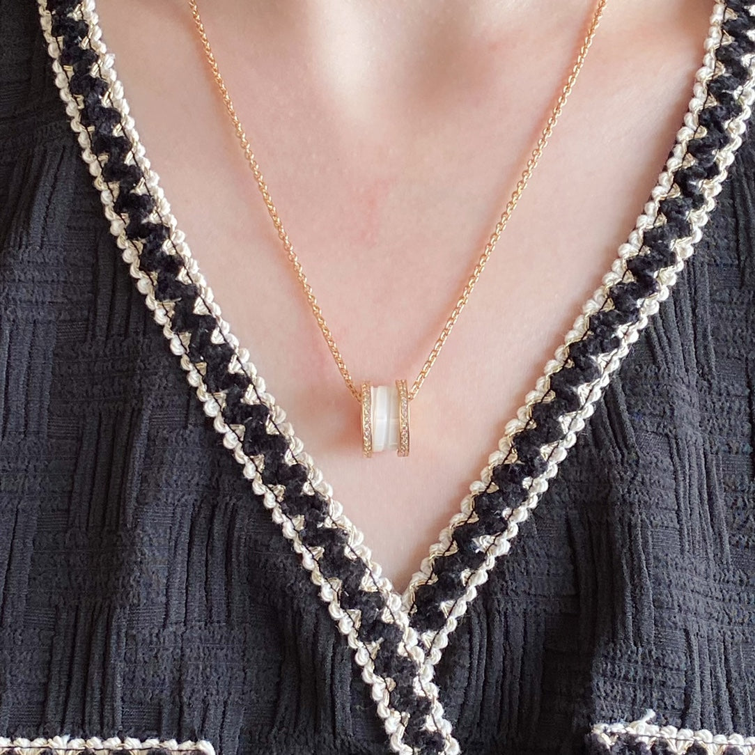 [Auream]ZERO 1 DIAMOND CERAMIC NECKLACE