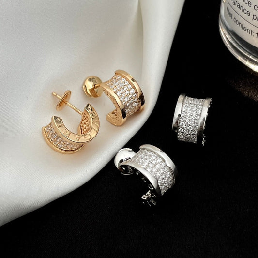 [Auream]ZERO 1 DIAMOND PAVED EARRINGS