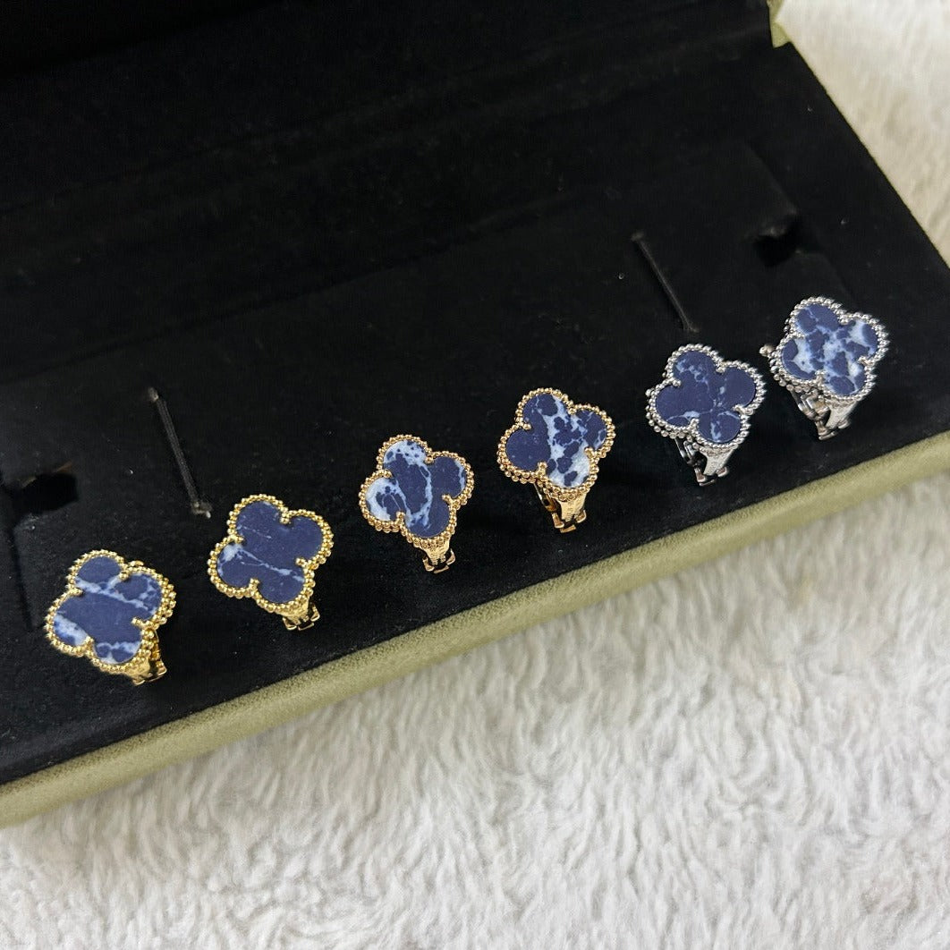 [Auream]CLOVER PIETERSITE MEDIUM STUD EARRINGS