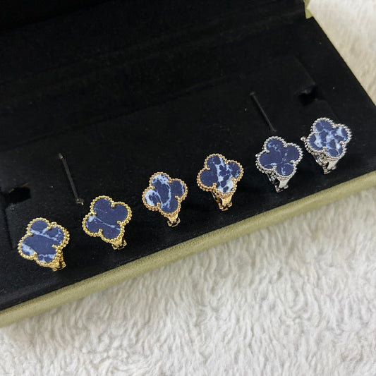 [Auream]CLOVER PIETERSITE MEDIUM STUD EARRINGS