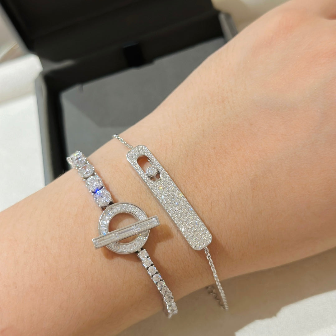 [Auream]MOVE CLASSIQUE DIAMOND PAVED BRACELET