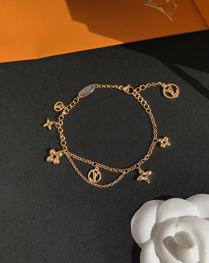 [Auream]BLOOMING PINK GOLD MOP BRACELET