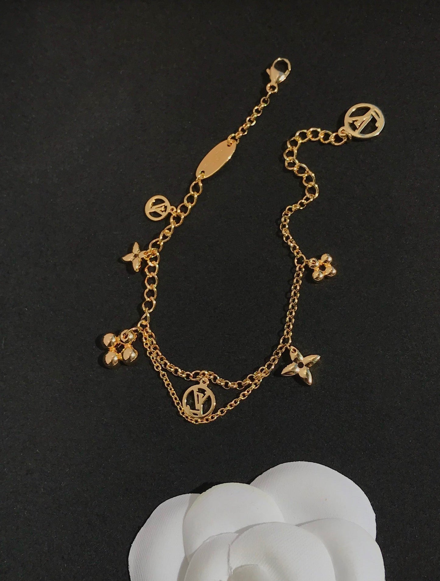 [Auream]BLOOMING PINK GOLD MOP BRACELET