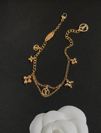 [Auream]BLOOMING PINK GOLD MOP BRACELET