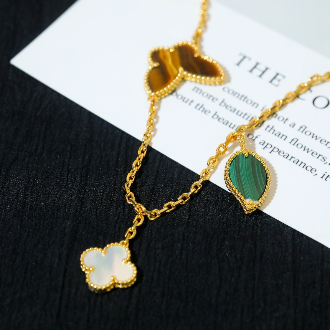 [Auream]LUCKY SPRING 5 MOTIF GOLD BRACELET