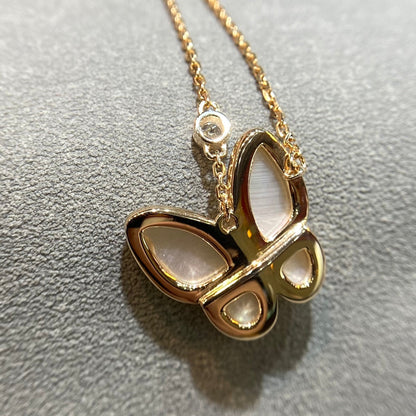 [Auream]BUTTERFLY MOP DIAMOND NECKLACE