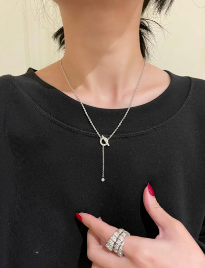 [Auream]FINESSE SILVER DIAMOND NECKLACE