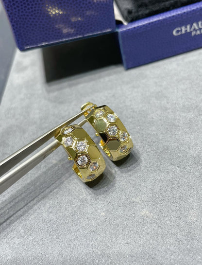[Auream]BEE LOVE DIAMOND HOOP EARRINGS