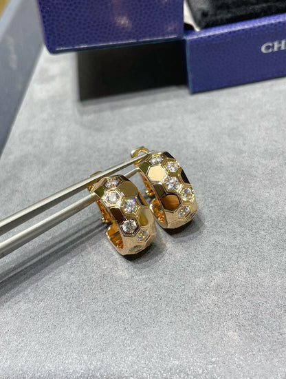 [Auream]BEE LOVE DIAMOND HOOP EARRINGS