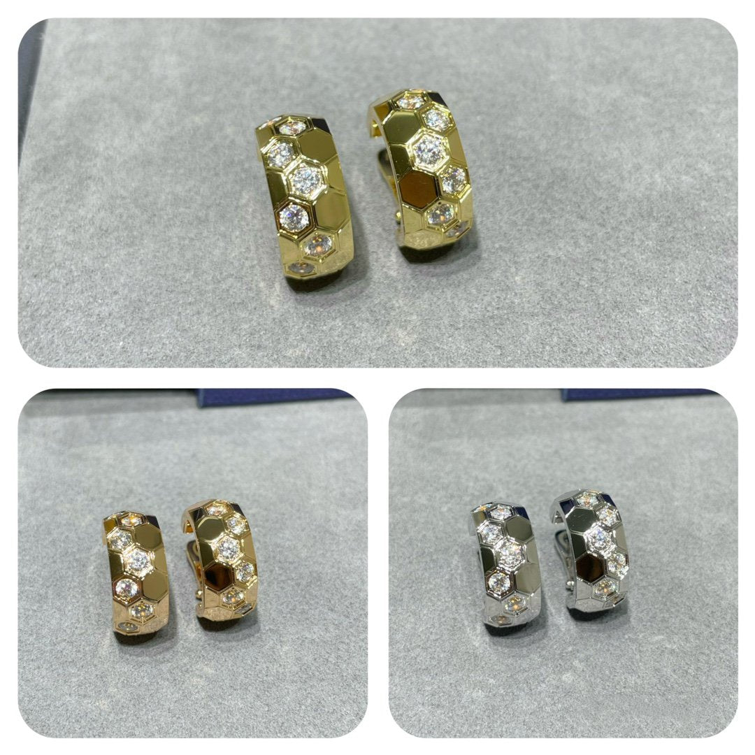 [Auream]BEE LOVE DIAMOND HOOP EARRINGS
