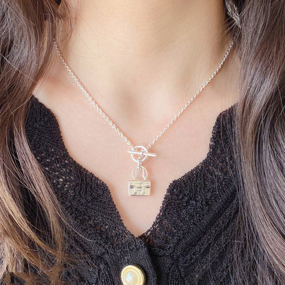 [Auream]CONSTANCE PEDANT SILVER NECKLACE
