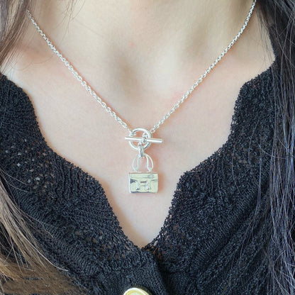 [Auream]CONSTANCE PEDANT SILVER NECKLACE