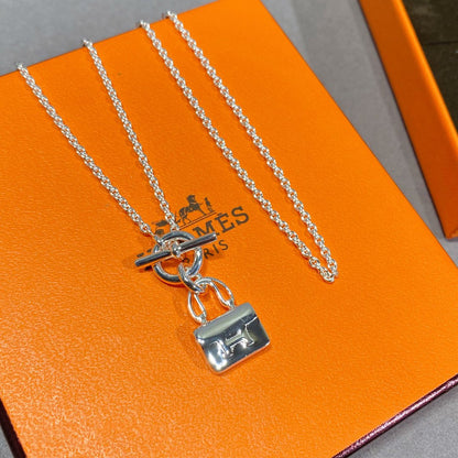 [Auream]CONSTANCE PEDANT SILVER NECKLACE
