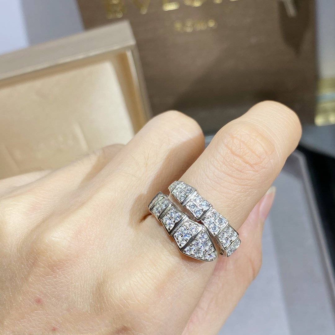 [Auream]SERPENTI RING SILVER DIAMOND PAVED