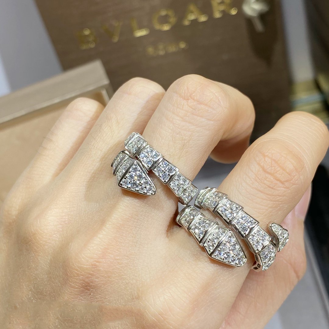 [Auream]SERPENTI RING SILVER DIAMOND PAVED