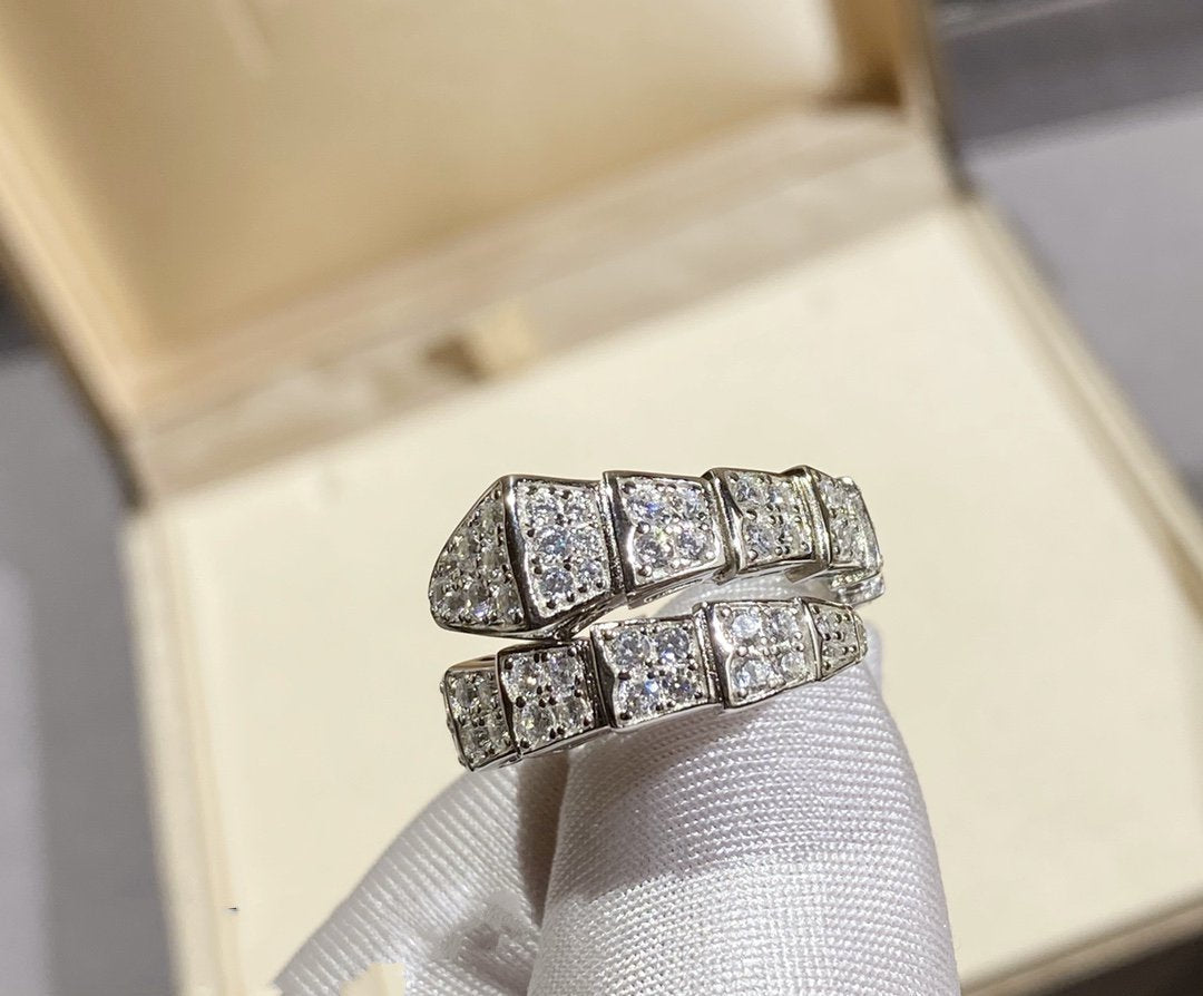 [Auream]SERPENTI RING SILVER DIAMOND PAVED