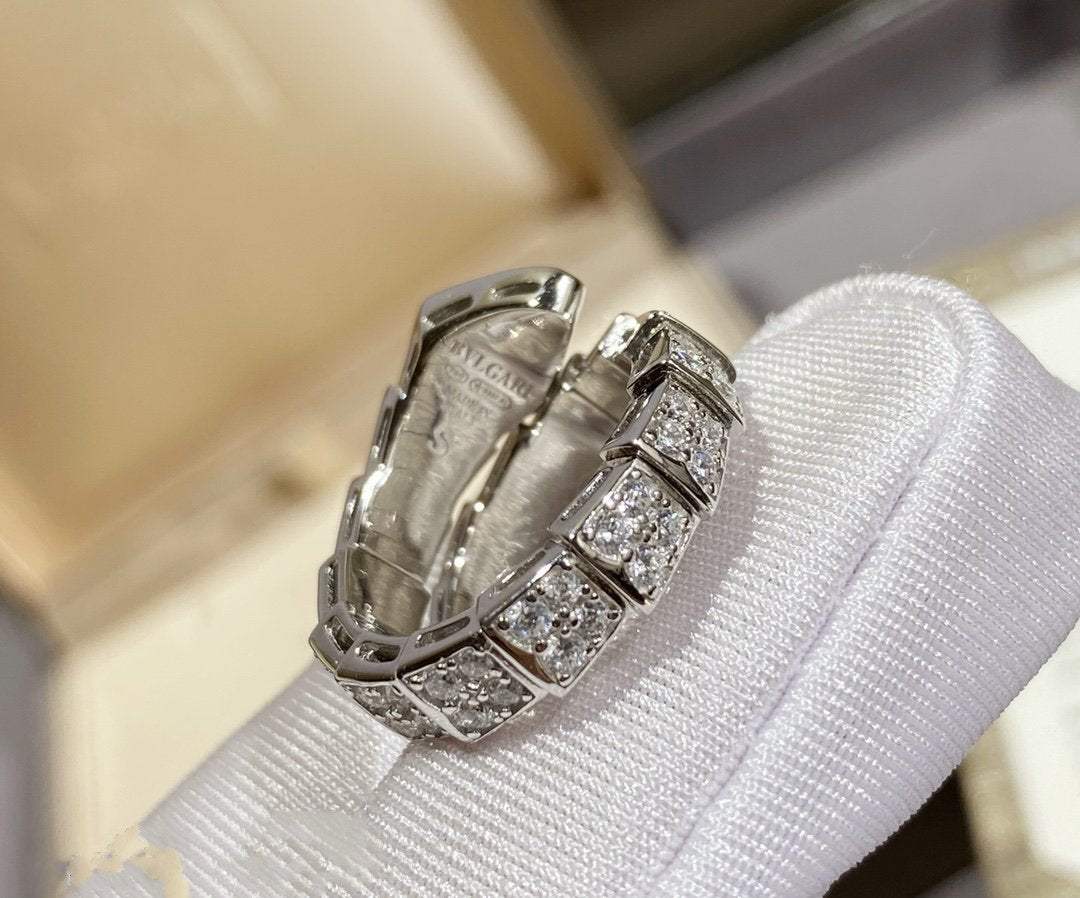 [Auream]SERPENTI RING SILVER DIAMOND PAVED