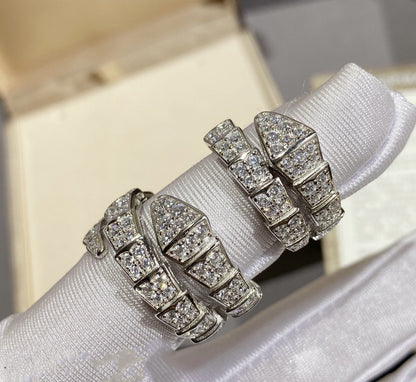 [Auream]SERPENTI RING SILVER DIAMOND PAVED