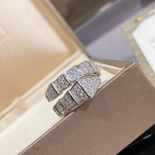 [Auream]SERPENTI RING SILVER DIAMOND PAVED