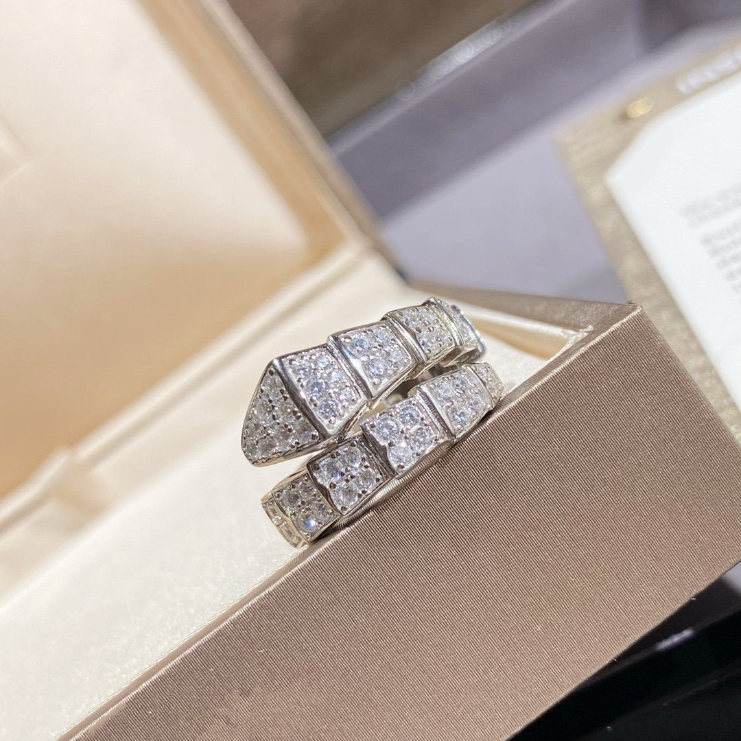 [Auream]SERPENTI RING SILVER DIAMOND PAVED