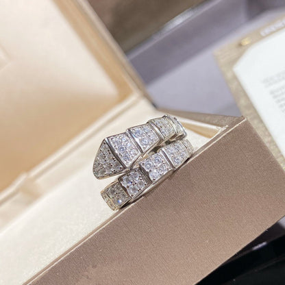 [Auream]SERPENTI RING SILVER DIAMOND PAVED
